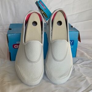 Skechers GO Walk - White Slip-On Sneakers